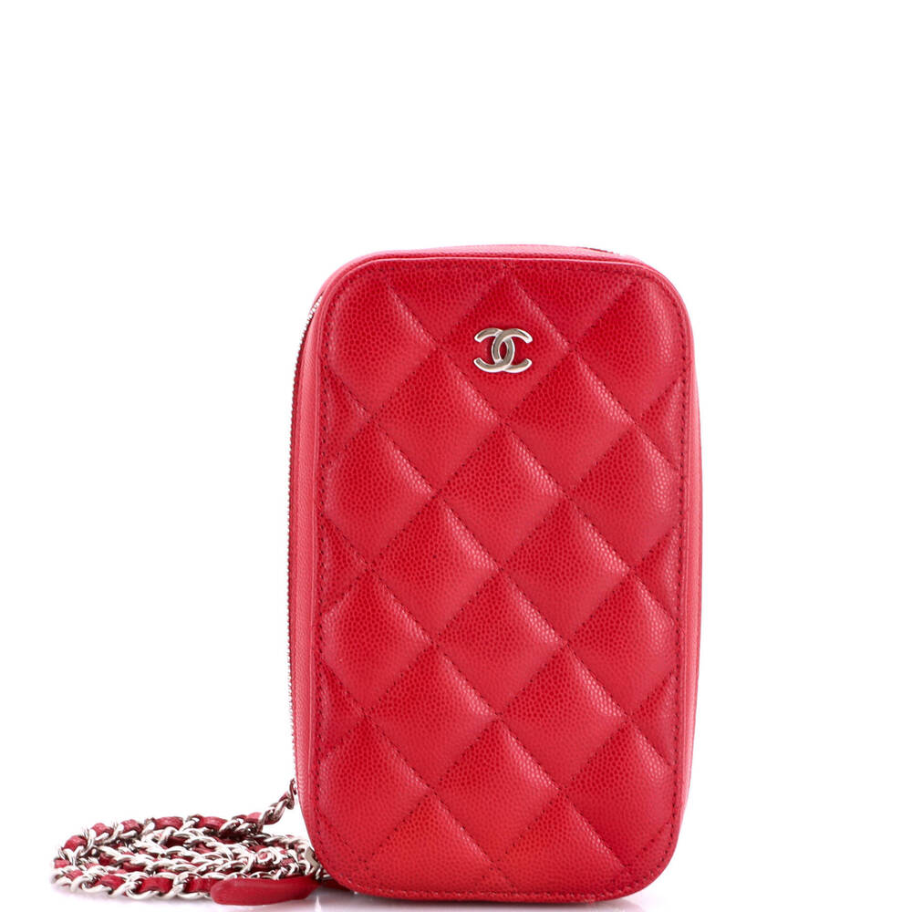 Chanel Zip Around Phone Case with Chain